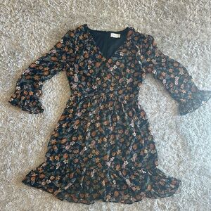 Altar'd State Black Floral Dress